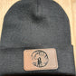 Custom Beanie with Leather Patch