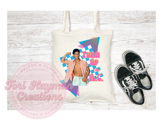 Turn Up the A.C. Canvas Tote Bag / Saved by the Bell Tote