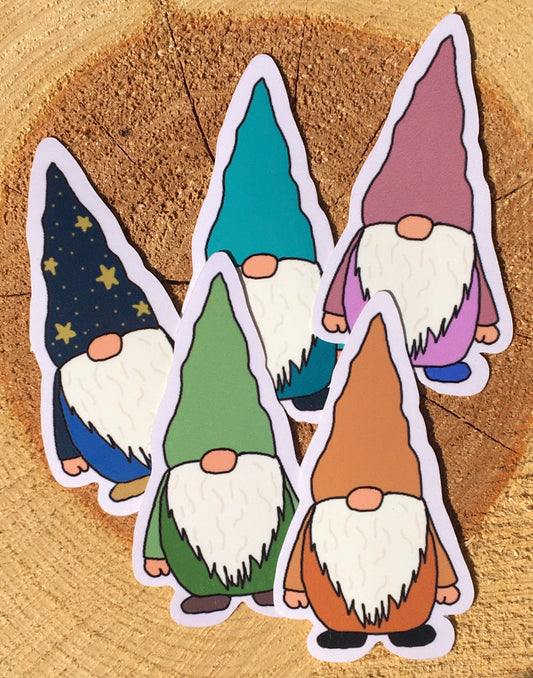 Hand drawn gnome sticker bundle