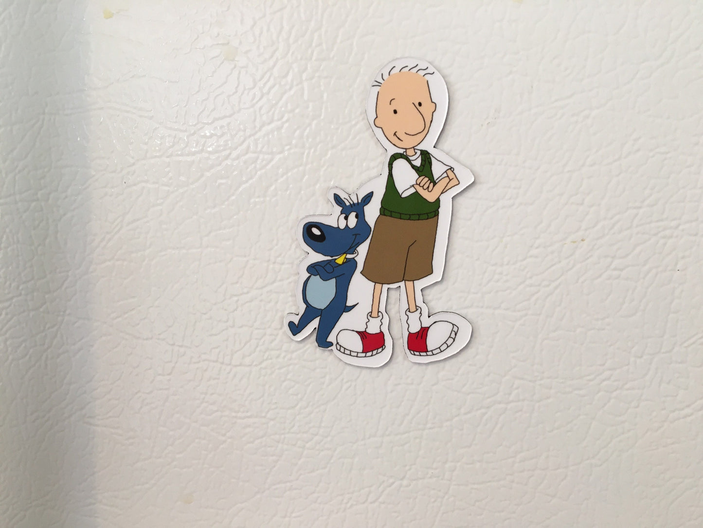 Hand drawn Doug Funny, Pork Chop and Patty Mayonnaise refrigerator magnet set