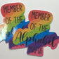 Member of the Alphabet Mafia Sticker