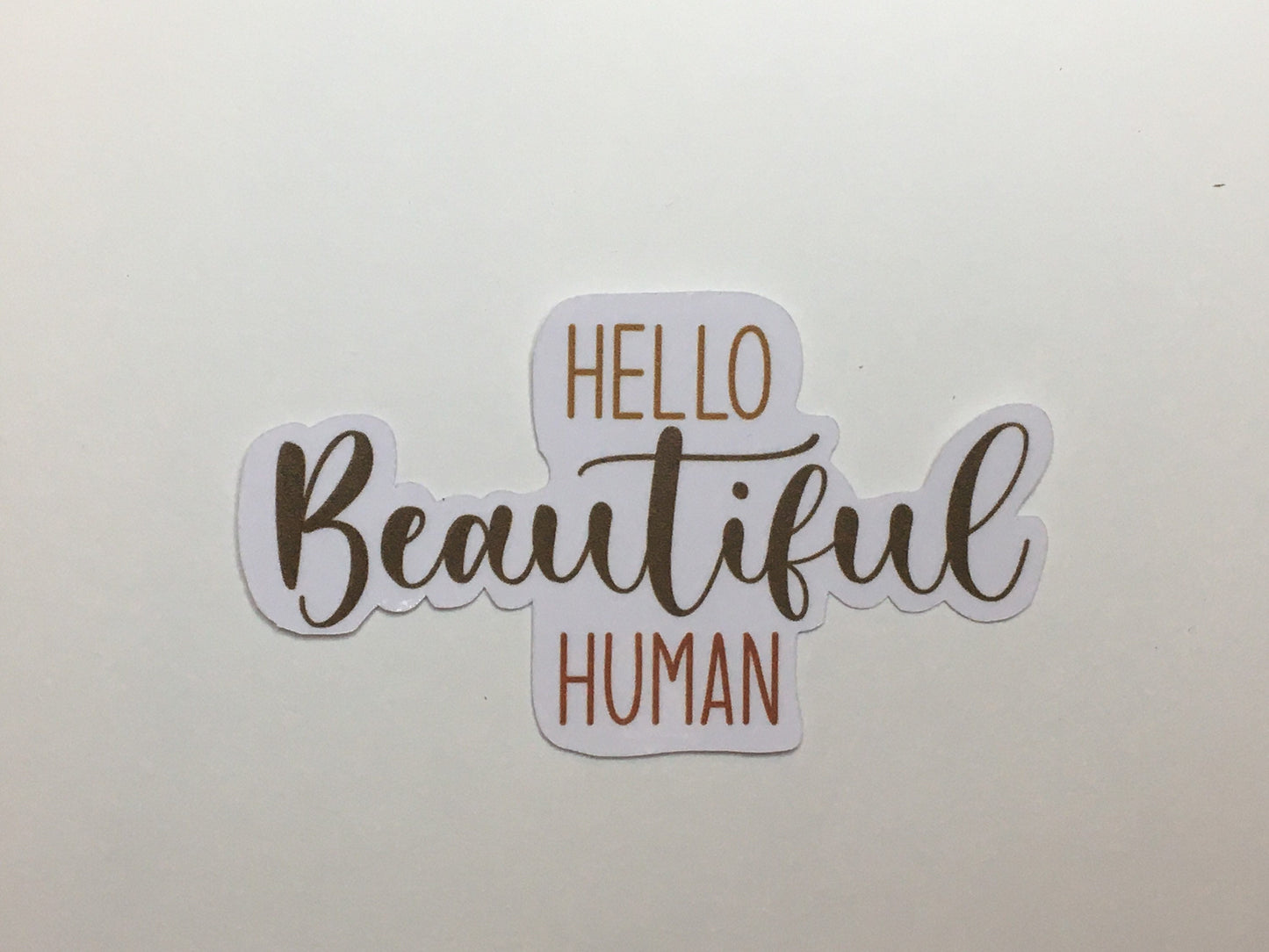 Hello Beautiful Human Sticker