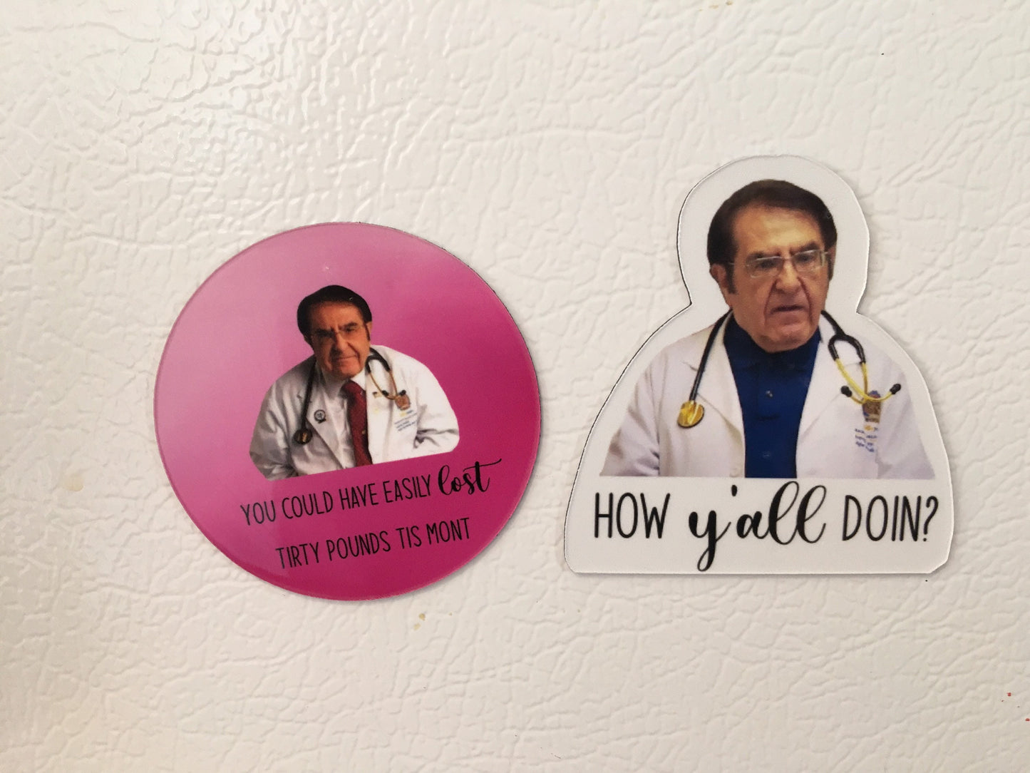 Dr Now refrigerator magnet set