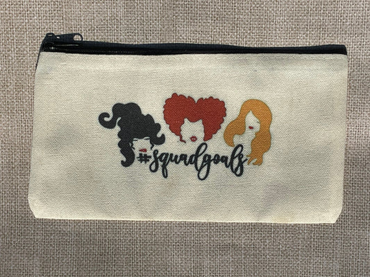 Hocus Pocus / Squad Goals / Cosmetic / Witch canvas cosmetic bag