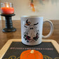 Floral Ghost 11oz Coffee Mug/ Ceramic coffee mug /Halloween Mug