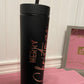 Matte Black Minimalistic 16 oz Matte Black and Rose Gold Merry Christmas Tumbler