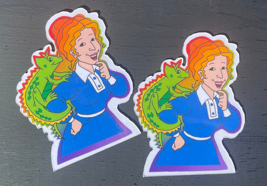 Miss Frizzle Fridge Magnet / Miss Frizzle Magic School Bus / Miss Frizzle Magnet Set / Two Pack / Teacher Gift