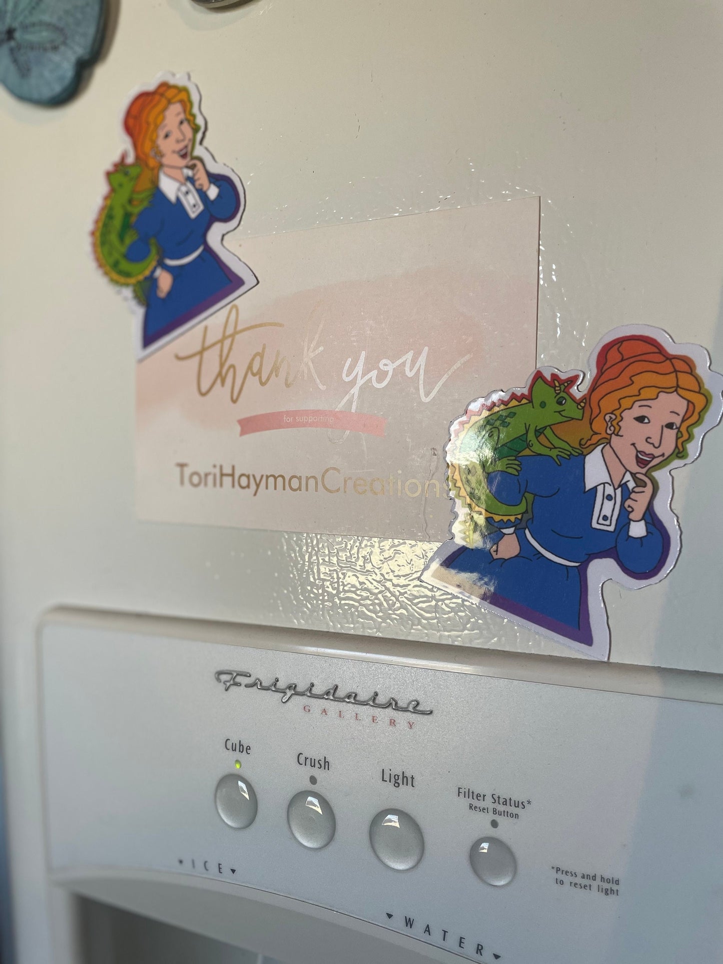 Miss Frizzle Fridge Magnet / Miss Frizzle Magic School Bus / Miss Frizzle Magnet Set / Two Pack / Teacher Gift