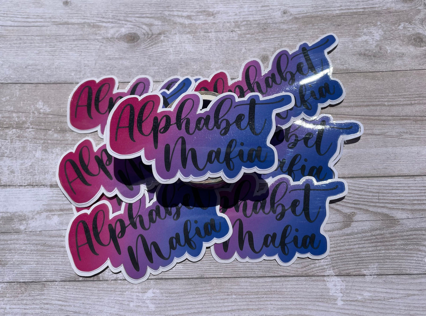 Bisexual Pride / Bi Pride / Pride Month Sticker / Pink Purple Blue Sticker / Bi Wife Energy Sticker / Alphabet Mafia Sticker