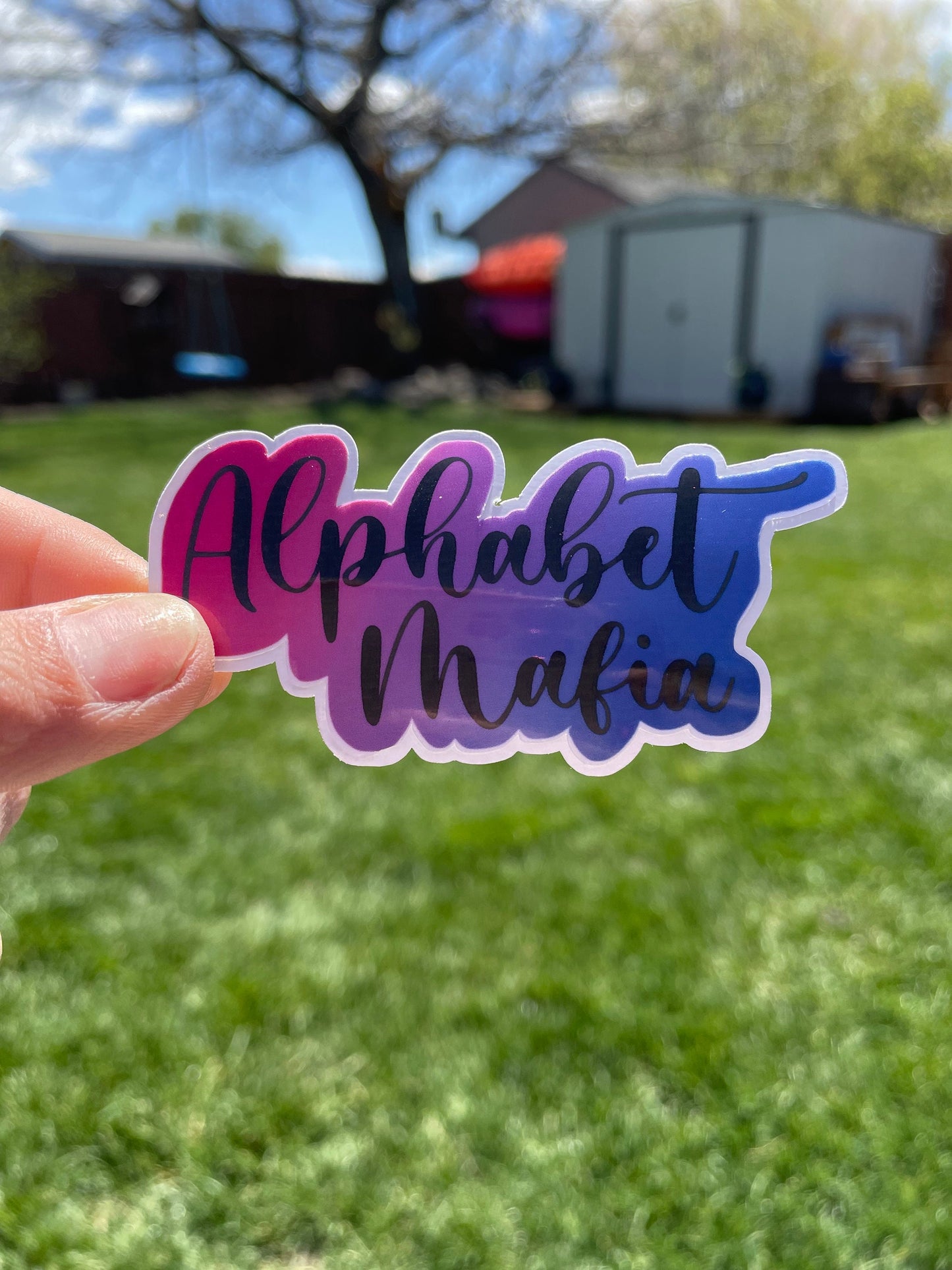 Bisexual Pride / Bi Pride / Pride Month Sticker / Pink Purple Blue Sticker / Bi Wife Energy Sticker / Alphabet Mafia Sticker