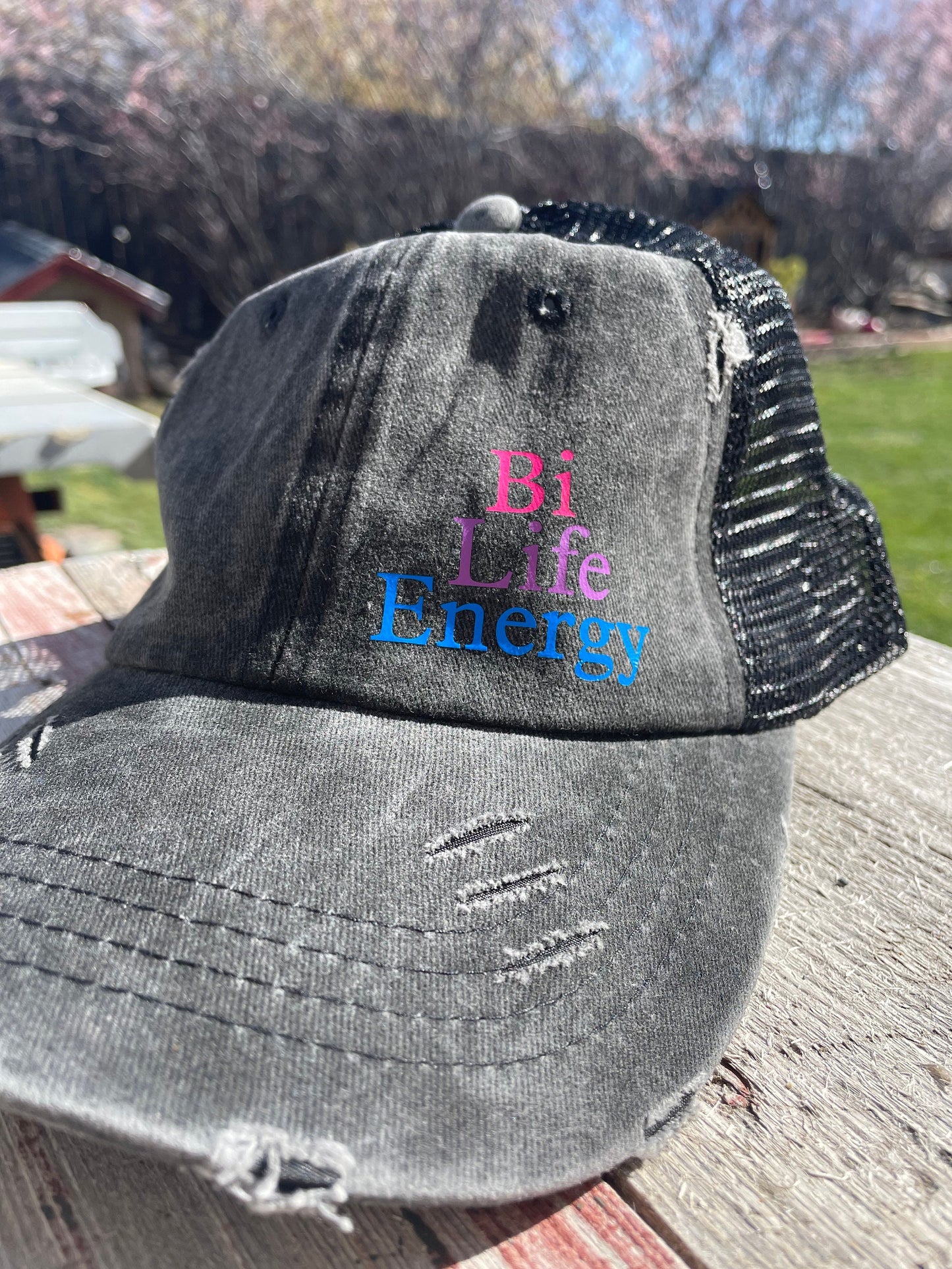 Bi Life Energy Hat / Married to a Guy Still Bi / Bi Pride / Bisexual Pride