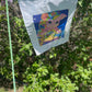 Lisa Frank Inspired Garden Flag / Mystical Garden Flag / Pig Garden Flag / 90s Nostalgia Flag