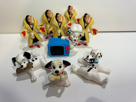 101 Dalmatians Figures / 1996 Happy Meal Toys / McDonald’s Happy Meal Toys / 101 Dalmatians Flip Car Toy Lot / Vintage Disney Happy Meal Toy