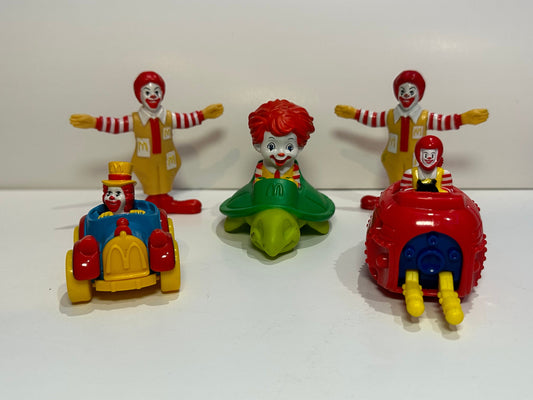 Ronald McDonald Happy Meal Lot of 5 / Happy Meal Toys / McDonald’s Happy Meal / 1989 / 1993 McDonald’s Toys / Ringleader Ronald