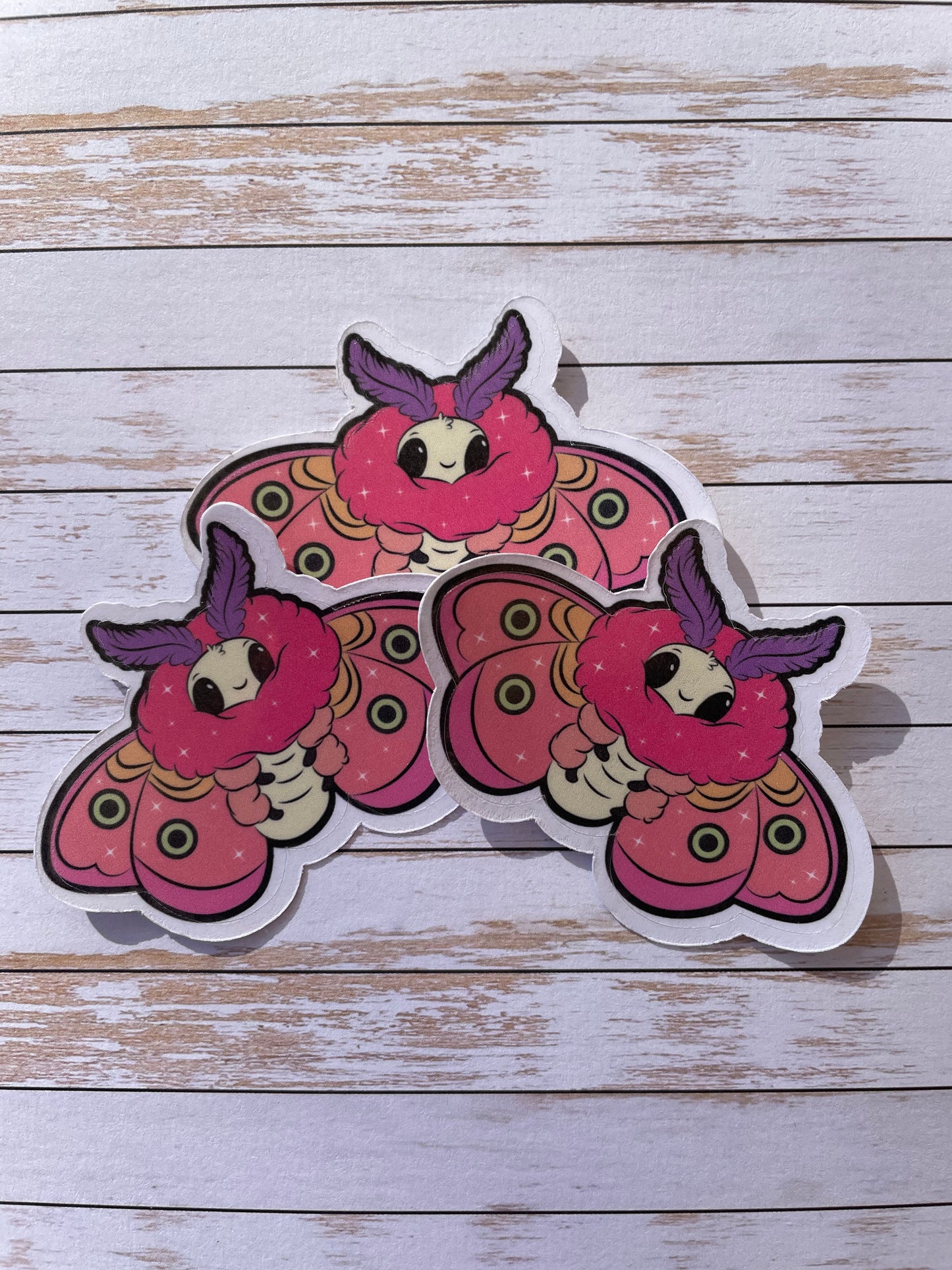 Pink Moth Sticker / Moth Sticker / Witch Sticker