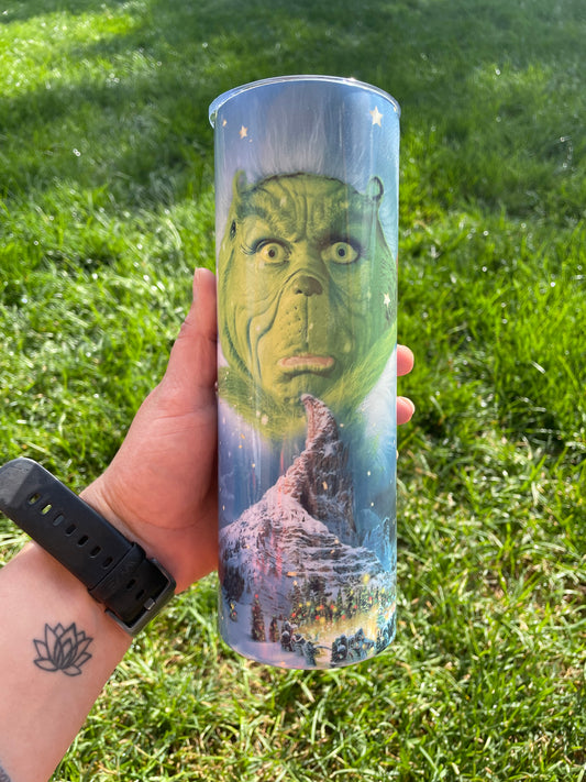 20 oz. Skinny Grinch Tumbler / Jim Carey Grinch Tumbler