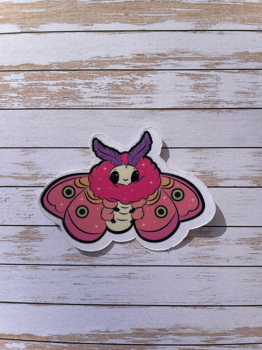 Pink Moth Sticker / Moth Sticker / Witch Sticker